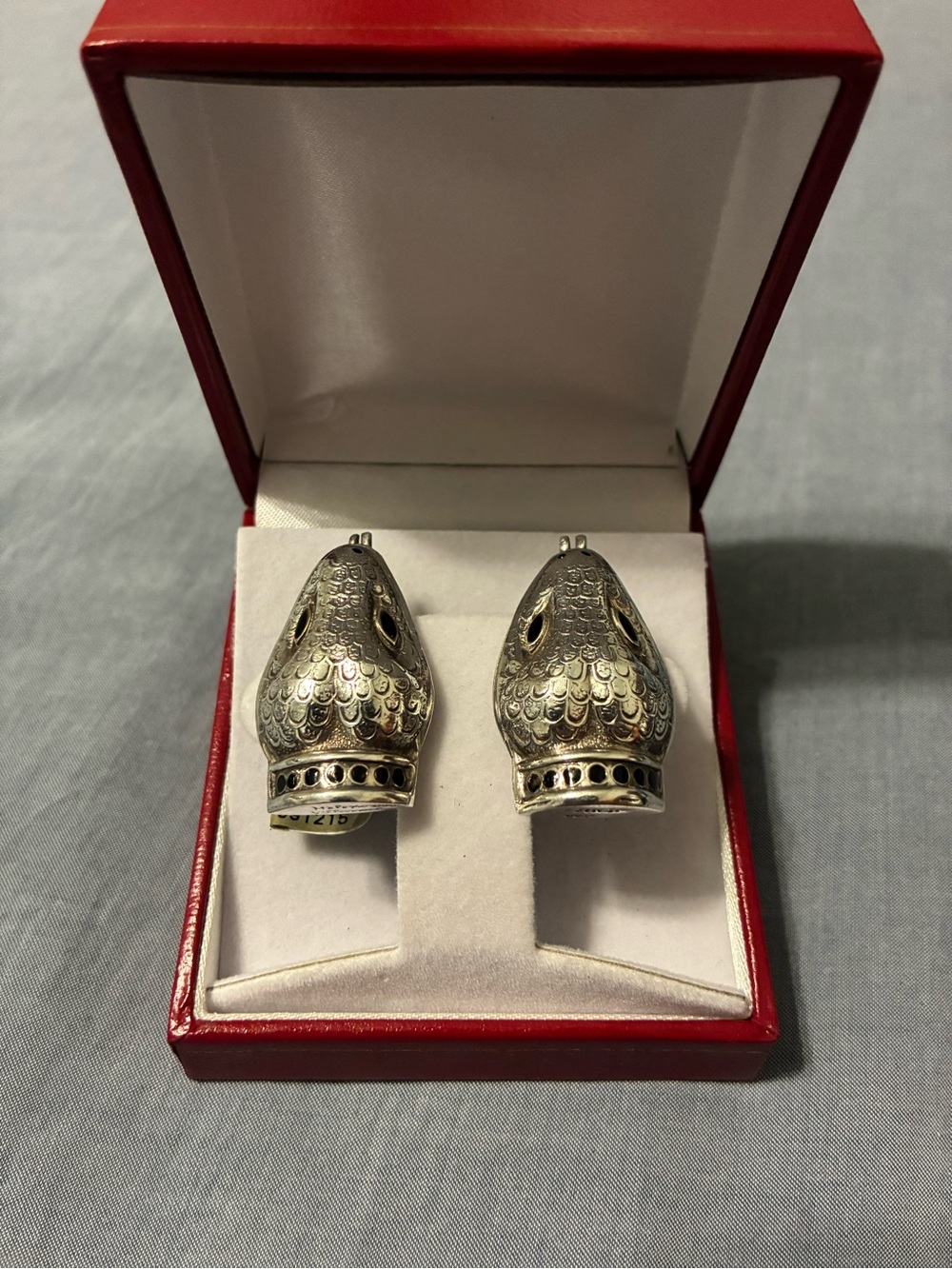 Melesio Villarreal Snake Head Clip on Earrings Vintage 980 Silver NWT